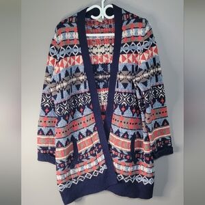 L.L Bean Heavy Cardigan Sweater Oversized Cotton Nordic Cottagecore XL